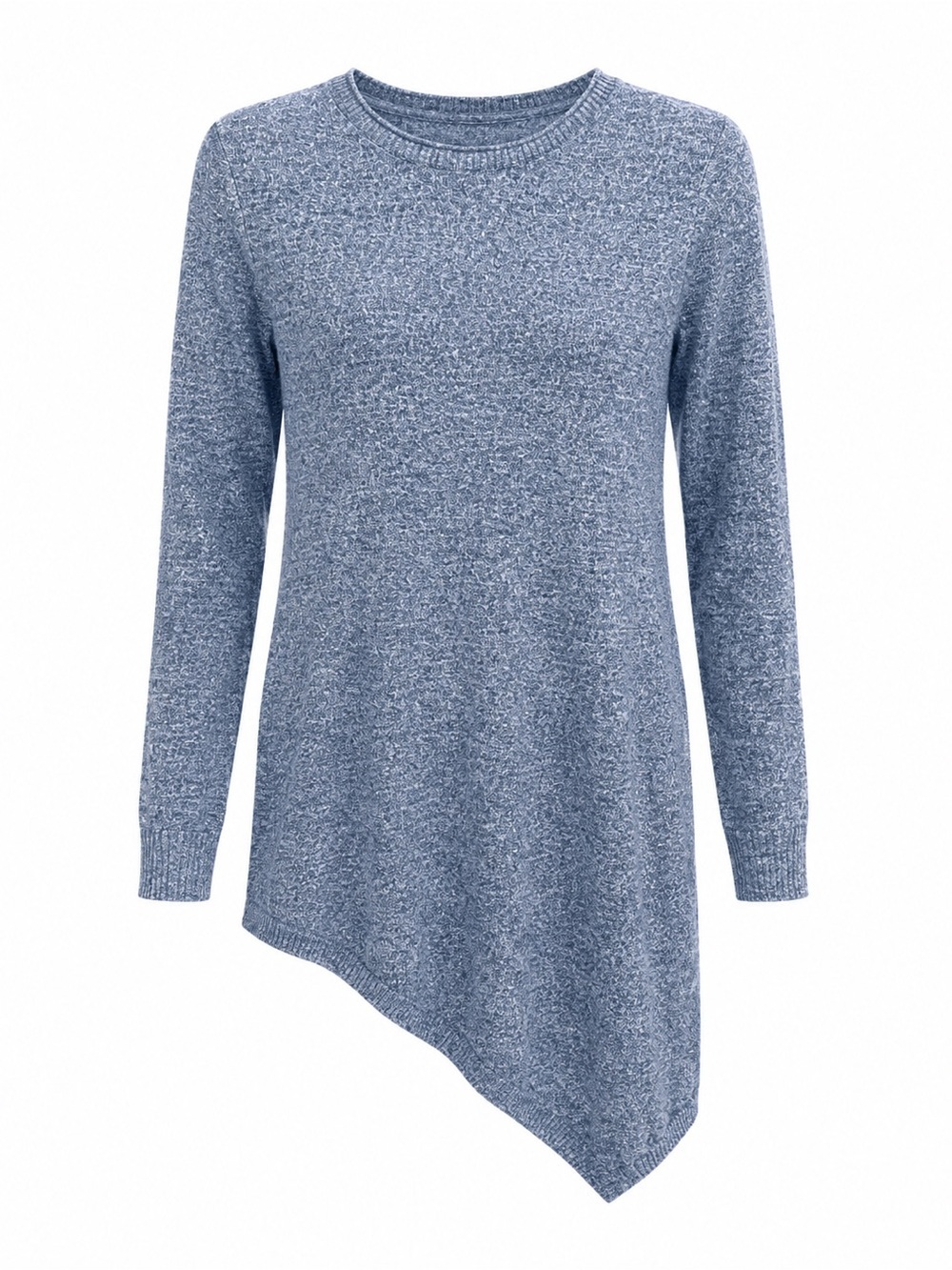 ASOS Blue Asymmetric Hem Knit Sweater